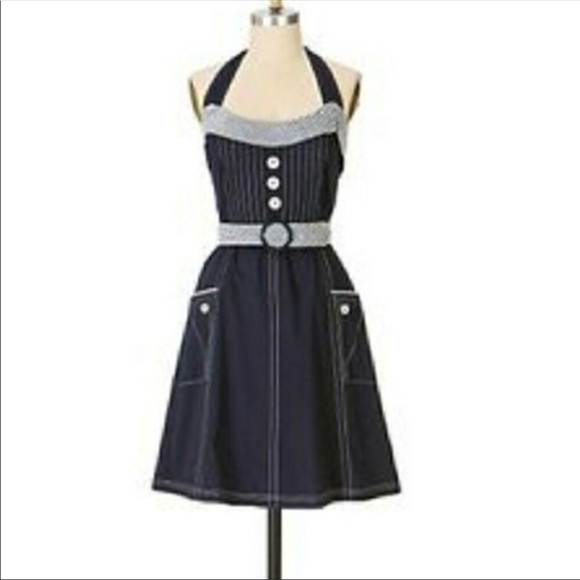 Anthropologie 🕷 Lil Aquabelle Pin Up Halter Dress - Picture 7 of 7